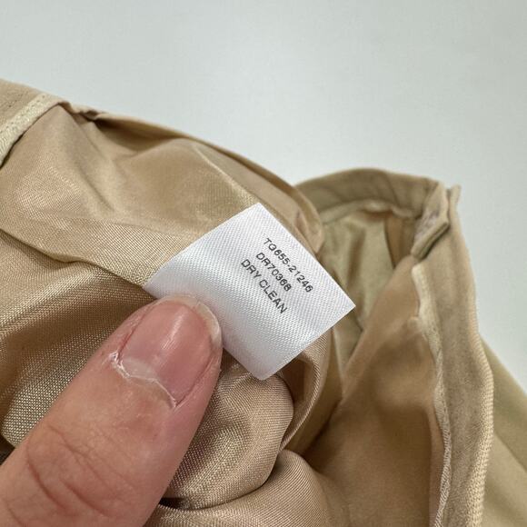 Pendleton Skirt Womens 6 Tan Vented Pencil Knee Length Vintage Virgin Wool - Picture 5 of 8